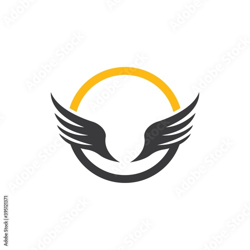 Wing Logo Vector Design for Company  Tattoo  etc