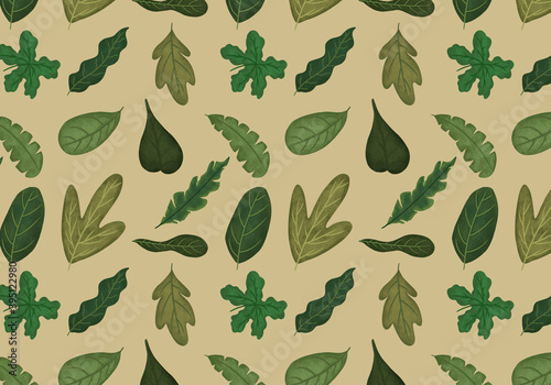 Foliage seamless pattern vector