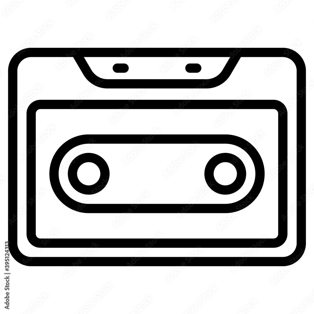 Fototapeta premium Kassette Musik Instrument Icon