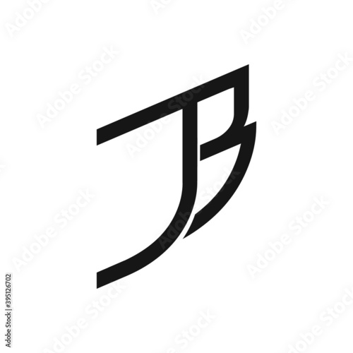 Initial letter bj logo or jb logo vector design templates
