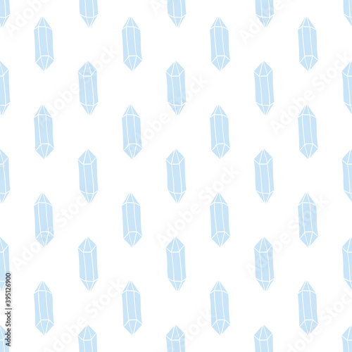 Seamless decorative vector pattern of blue diamonds. Abstract background.