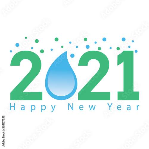 Happy and Healthy new year 2021 card design. Bee Safe in 2021 sanitizing concept template design.