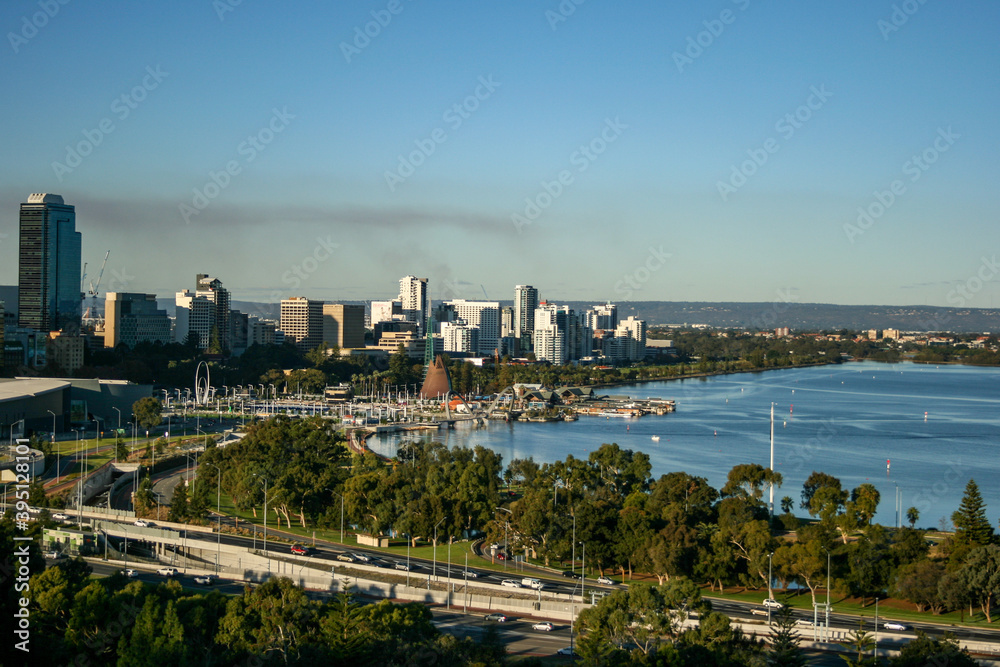Perth from the Botanic Gardens, Kings Park, Western Australia Perth from the Botanic Gardens, Kings Park, Western Australia