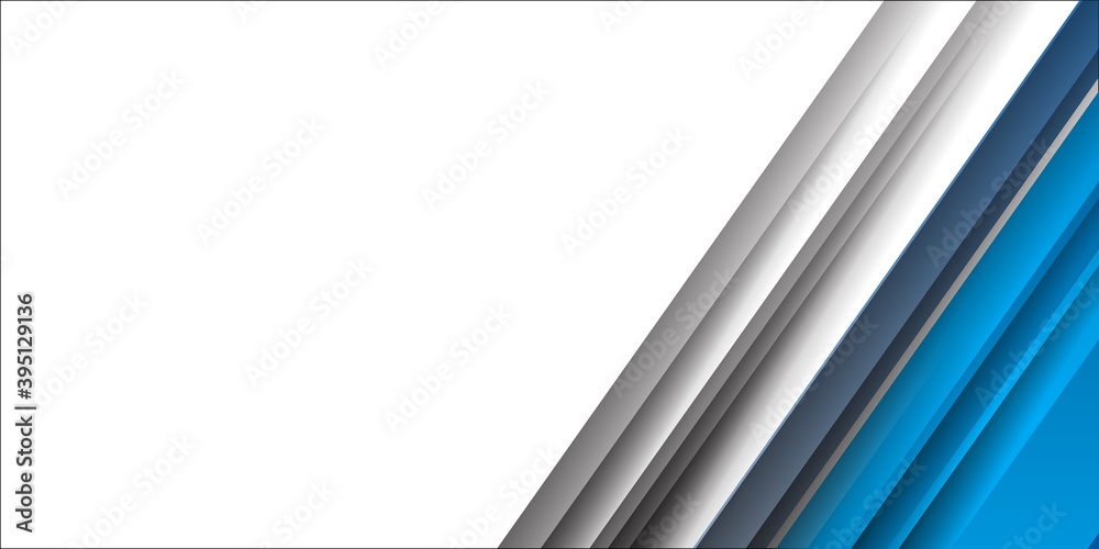 Obraz premium Blue abstract background with stripes on white background