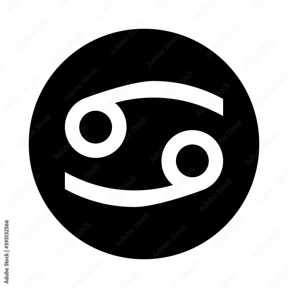 Cancer symbol on white. Cancer symbol on white.