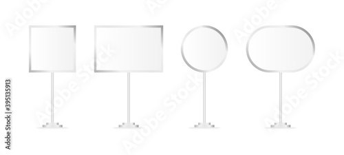 Stand signage with blank screen. Advertising signage