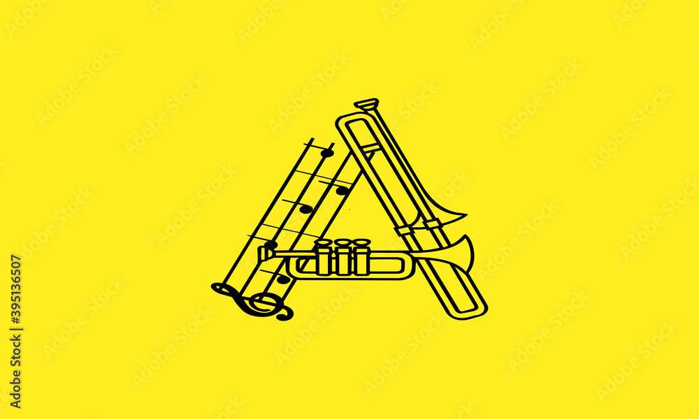 Obraz premium A Saxophone Logo Design 