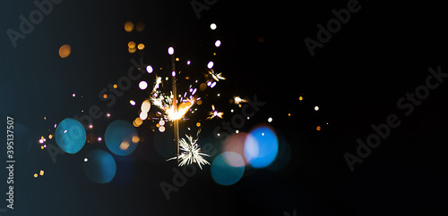 Burning sparkler  Happy New Year