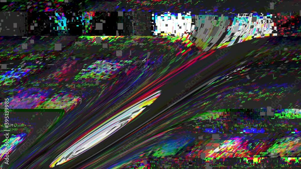 Databending Animation. Broke screen with glitch and no siginal TV