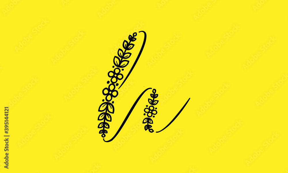 h leaf logo design h leaf logo design