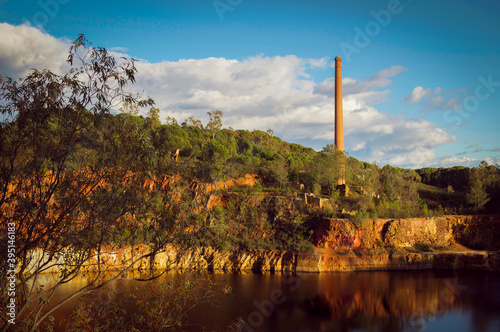 Obraz w ramie paisaje minero abandonado en Valdelamusa, huelva