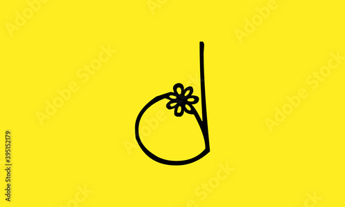 d flower logo design 