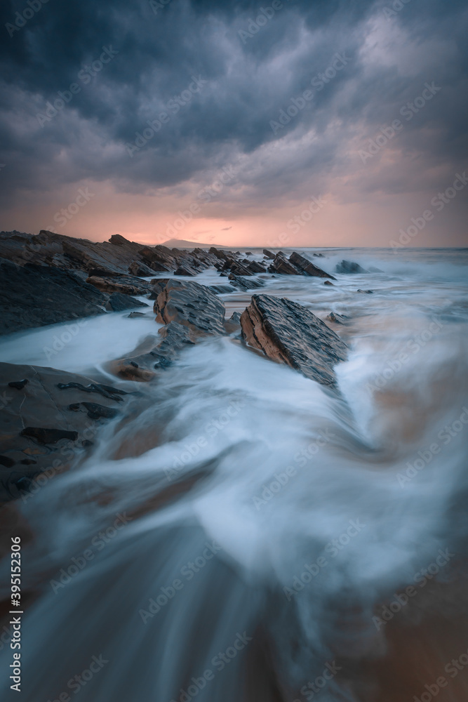 Sunset at the beach of Bidart, Basque Country..
Sunset at the beach of Bidart, Basque Country..