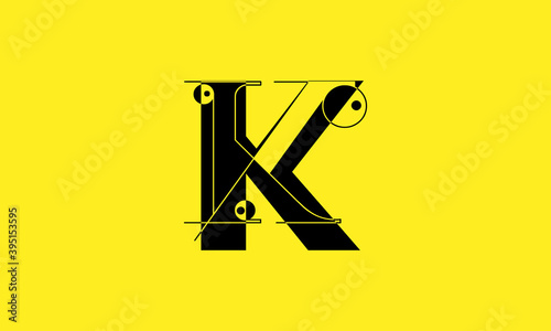 K Initial,  k Letter Design For New Business
