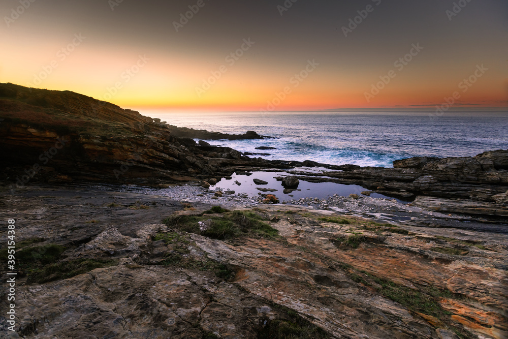 View from the coast of Jaizkibel mountain in Hondarribia, Basque Country.