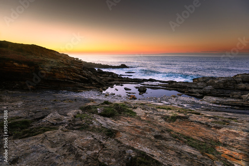 View from the coast of Jaizkibel mountain in Hondarribia, Basque Country.