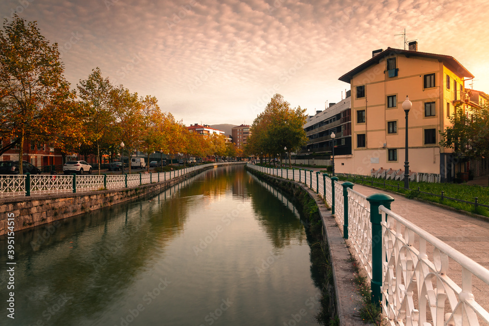 Water canal at Irun city; Basque Country.