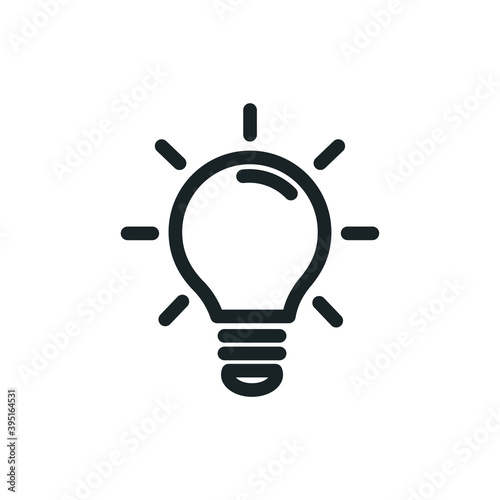 Light bulb icon. Concept of idea. Vector illustration.