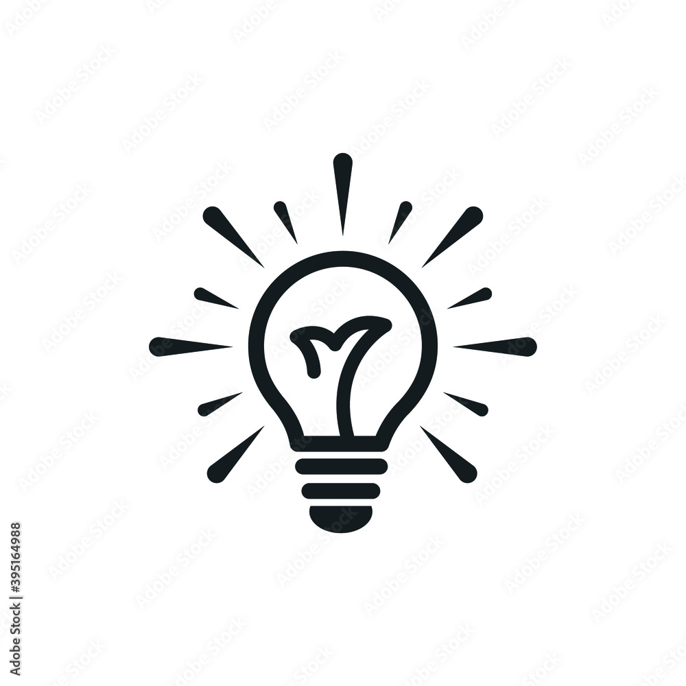 Light bulb icon. Concept of idea. Vector illustration. Light bulb icon. Concept of idea. Vector illustration.