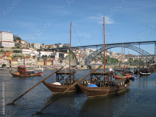 Portugal Porto boats in the harbor