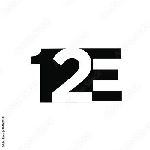 12e 1 2 e 12 initial letter and number negative space logo vector icon design isolated background Free Download 12e 1 2 e 12 initial letter and number negative space logo vector icon design isolated background - GFXLoad