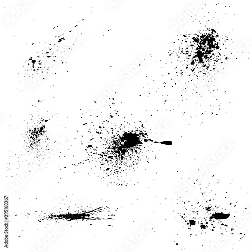 Wallpaper Mural Vector set of isolated splatter paint grunge. Torontodigital.ca