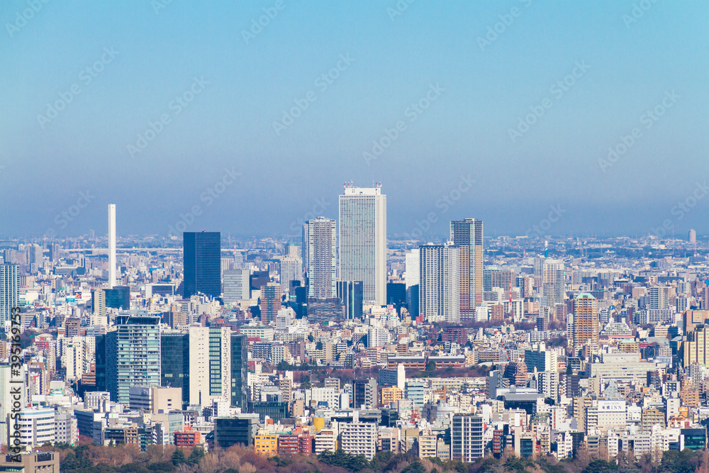 Aerial View of Tokyo - View of Ikebukuro
