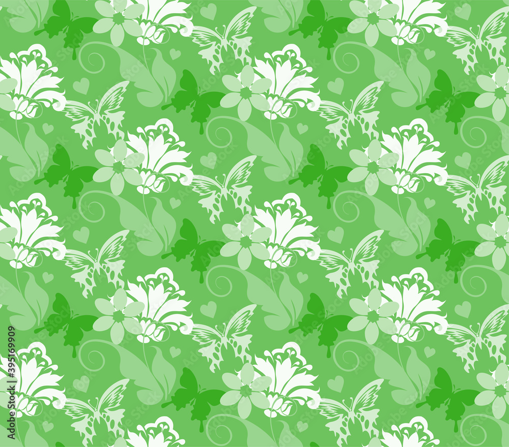 Fototapeta premium seamless floral pattern with flowers