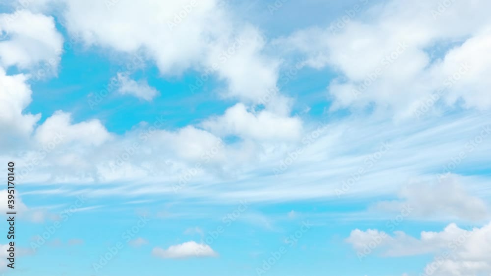 ブルースカイと白い雲の景色 タイムラプス 青空 ブルースカイと白い雲の景色 タイムラプス 青空