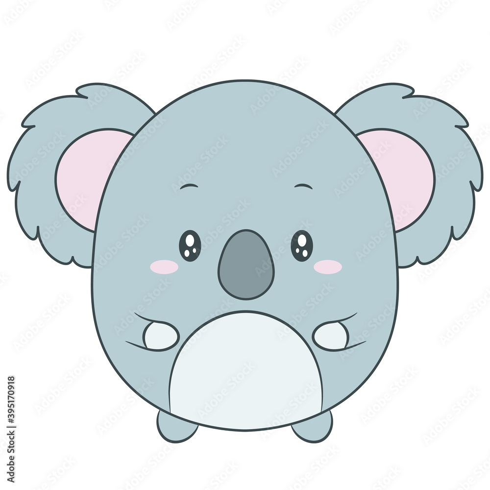 Fototapeta premium cute koala drawing with big ears