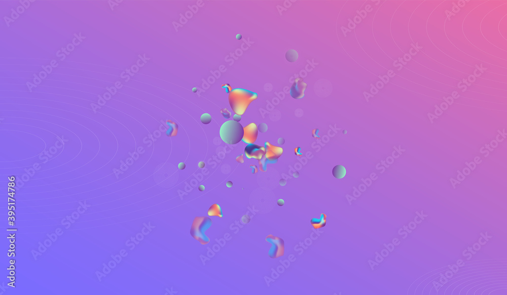 Light Holography Creative Vector Blue Background. 