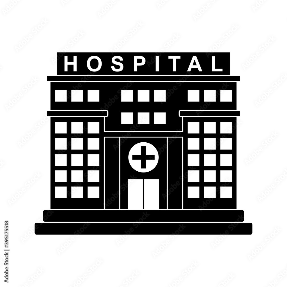hospital building icon vector symbol vector symbol
