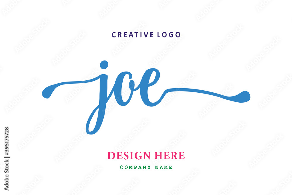 JOE lettering logo is simple, easy to understand and authoritative JOE lettering logo is simple, easy to understand and authoritative