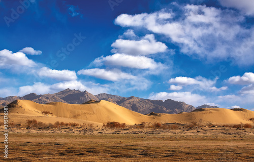 The Gobi Desert is a large desert or brushland region in East Asia.