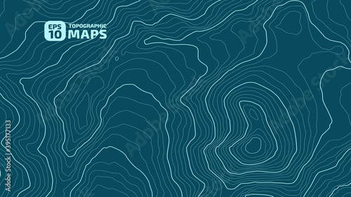 Fényképezés The stylized height of the topographic contour in lines and contours