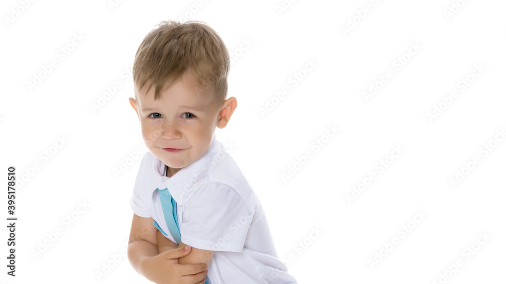 The little boy smiles. Portrait.Close-up. The little boy smiles. Portrait.Close-up.