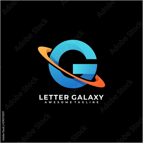 Letter galaxy colorful logo design