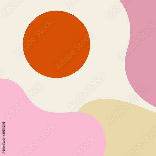 Wallpaper Mural Abstract aesthetic backgrounds landscapes. Earth tones, pastel colors. Boho wall decor. Mid century modern minimalist. Torontodigital.ca