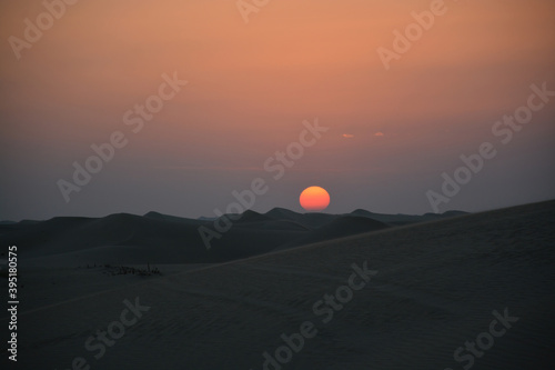Photography Beautiful desert sunset in Abu Dhabi desert