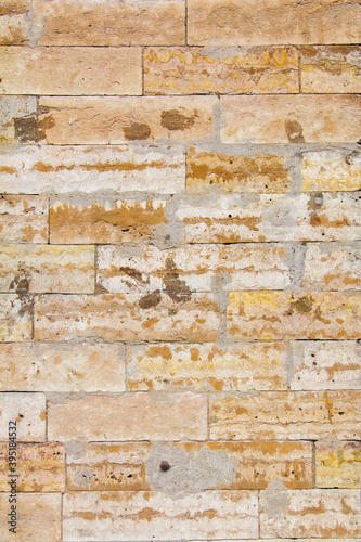 old brick block wall
