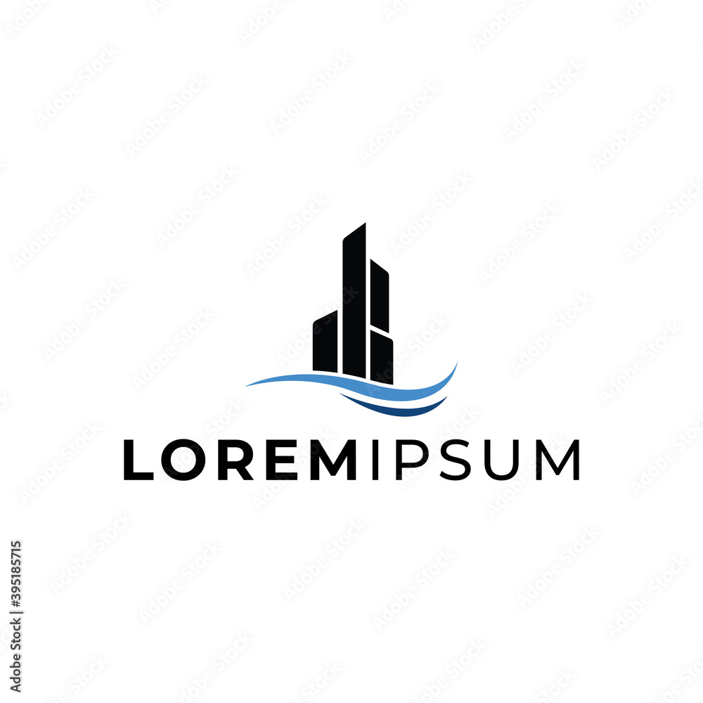 River Building logo design