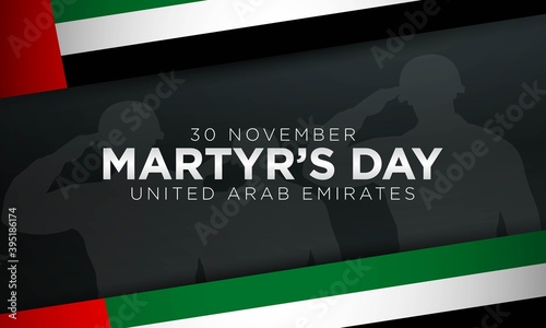 United Arab Emirates Martyr's Day Background. Vector Illustration.