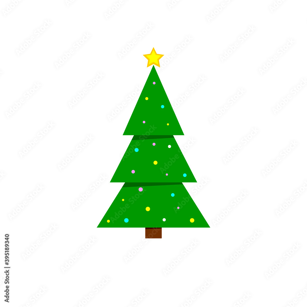 Christmas tree icon, isolated Xmas fir symbol, graphic design template, vector illustration Christmas tree icon, isolated Xmas fir symbol, graphic design template, vector illustration