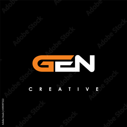 GEN Letter Initial Logo Design Template Vector Illustration