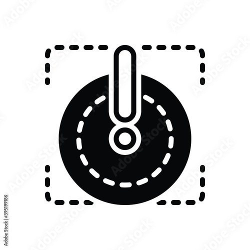 Black solid icon for shut