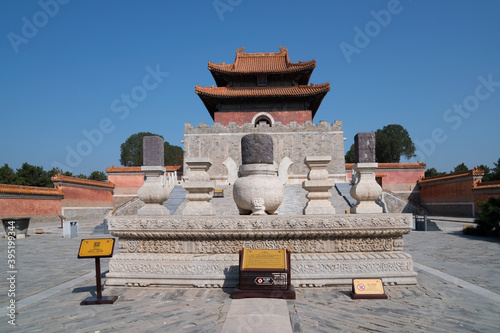 Minglou and Five Stone Worships of Chongling Mausoleum in West Tomb of Qing Dynasty photo