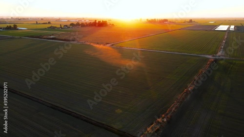 Farmland Agriculture aerial views of Dairy and Farmland in California Plants 