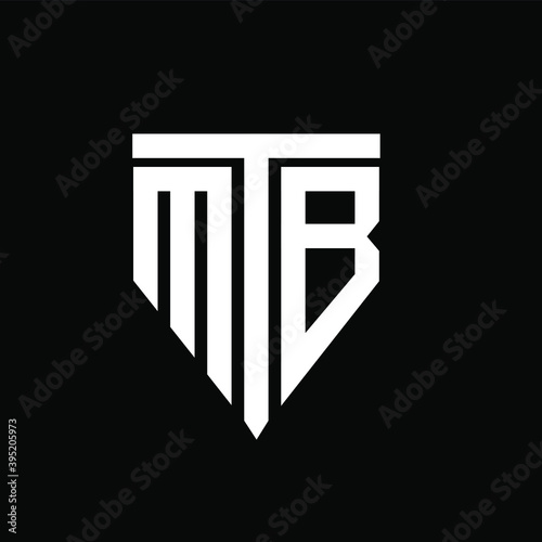 mtb monogram font logo icon design 