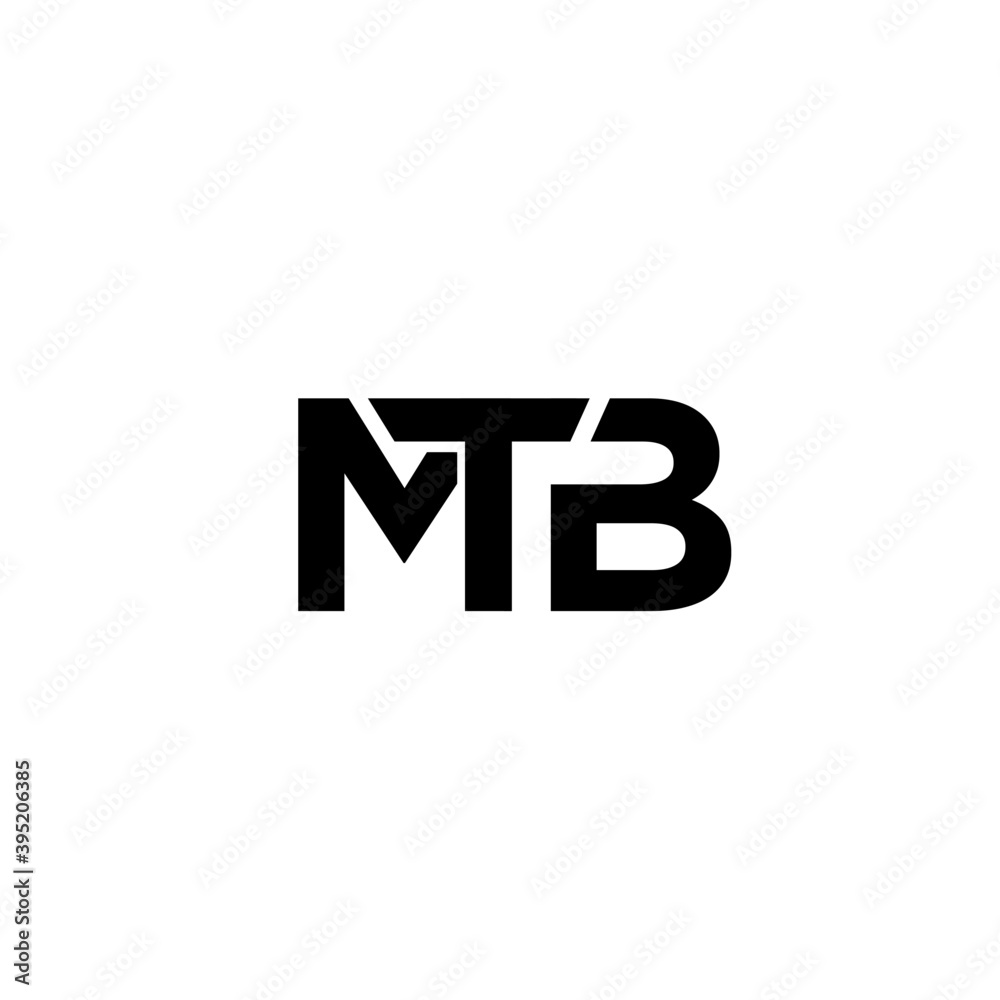 mtb monogram font logo icon design 