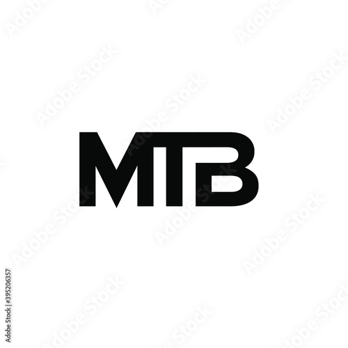 mtb monogram font logo icon design 
